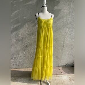 Anthropologie Maeve Tulle Tiered Maxi sz M